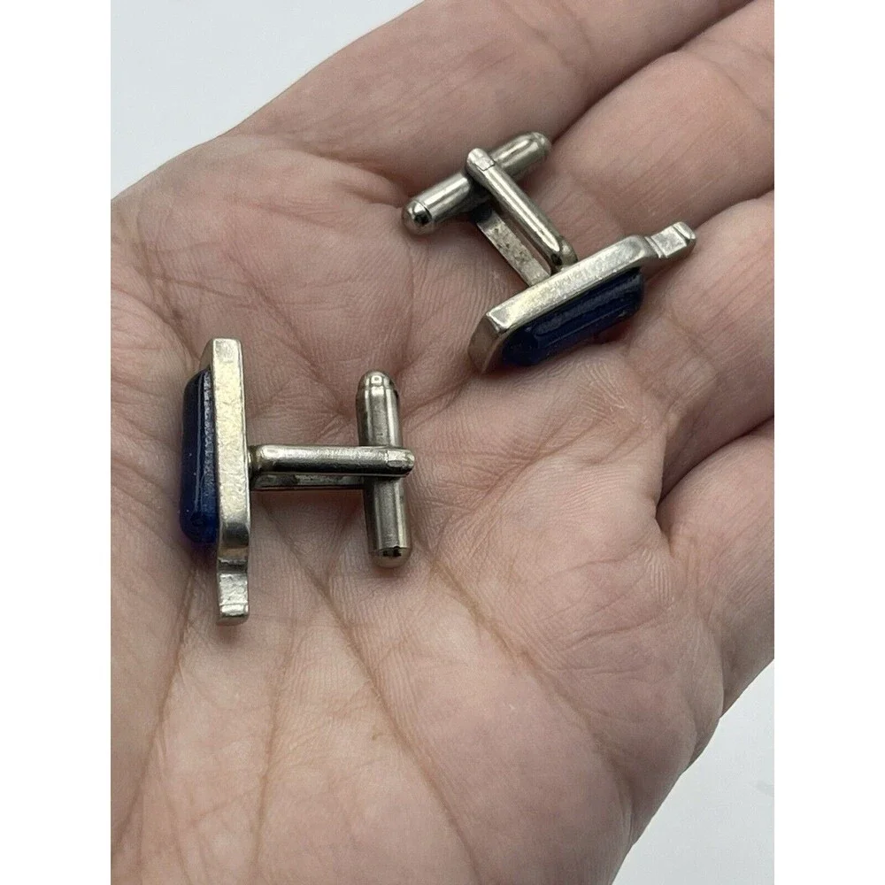 Men’s Blue Glass Bottle Cuff Links